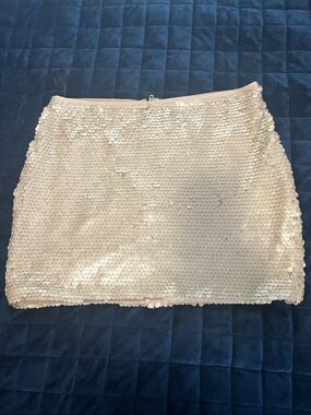 Forever 21 Blush Sequin Mini Skirt